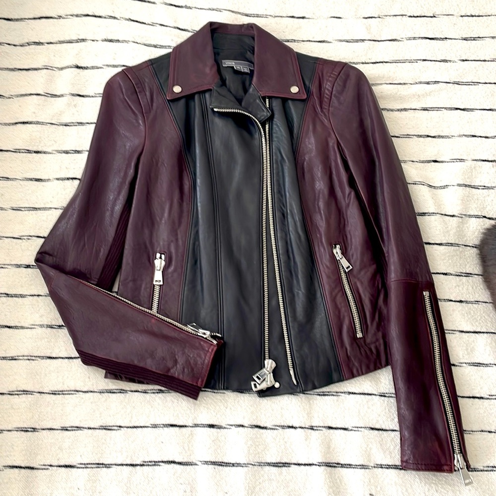 Vince Lamb Leather Jacket